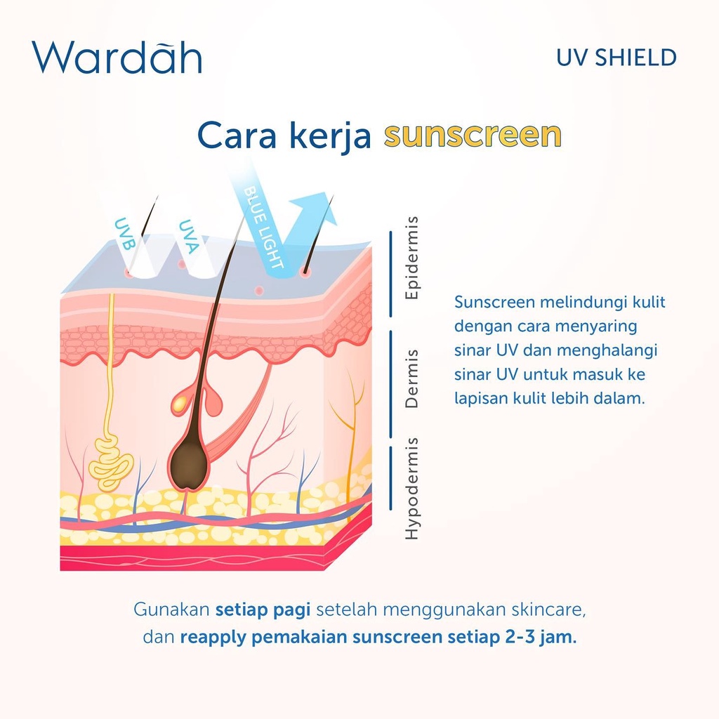 [3 PCS] WARDAH Sunscreen UV Shield Essential SPF 30 40mL