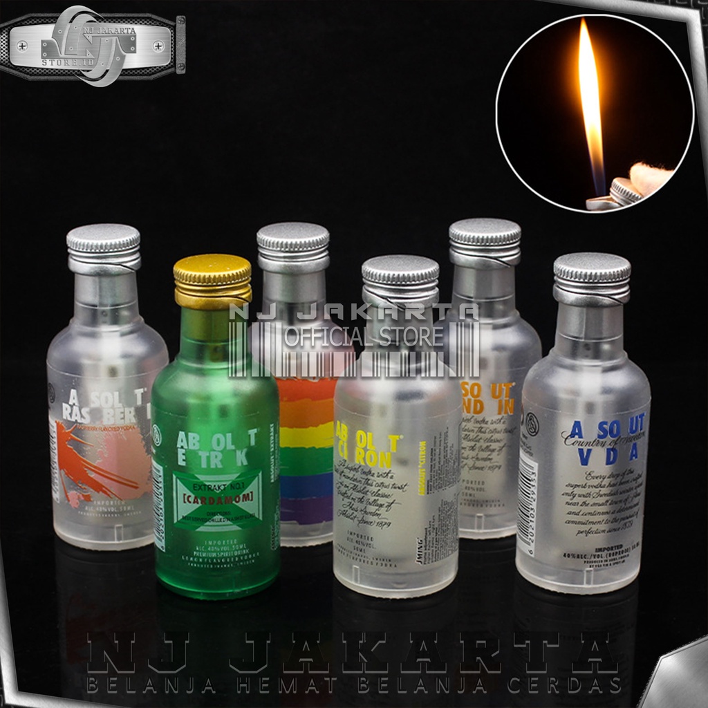 MANCIS Korek Api Botol Lighter Botle Drink Isi Ulang Gas Biasa G5454