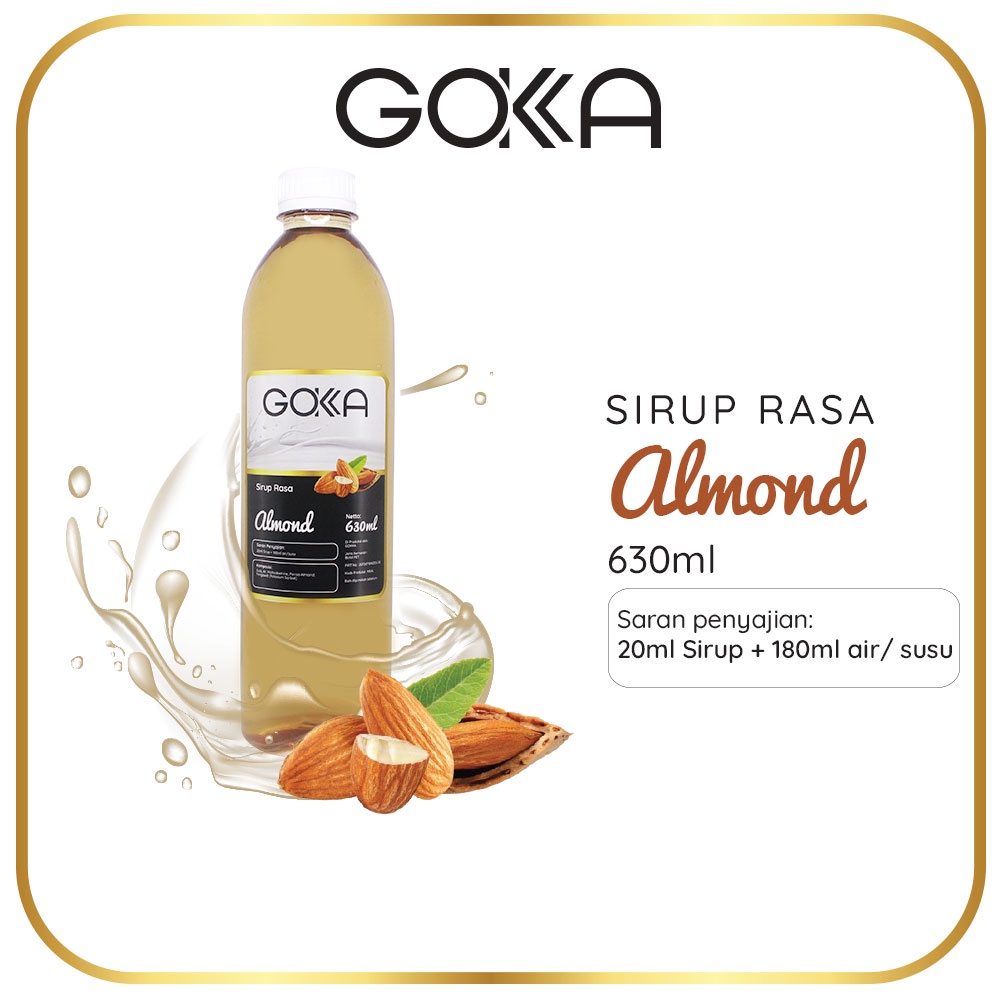 

Gokka Syrup Minuman Rasa Almond - Sirup 640 ml