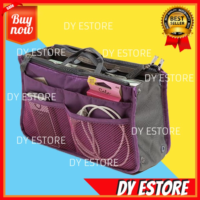 D267 Tas koper Organizer Bag PURPLE Tas wanita Tas kecil mini Tas pakaian Tas travel bag Tas Tempat