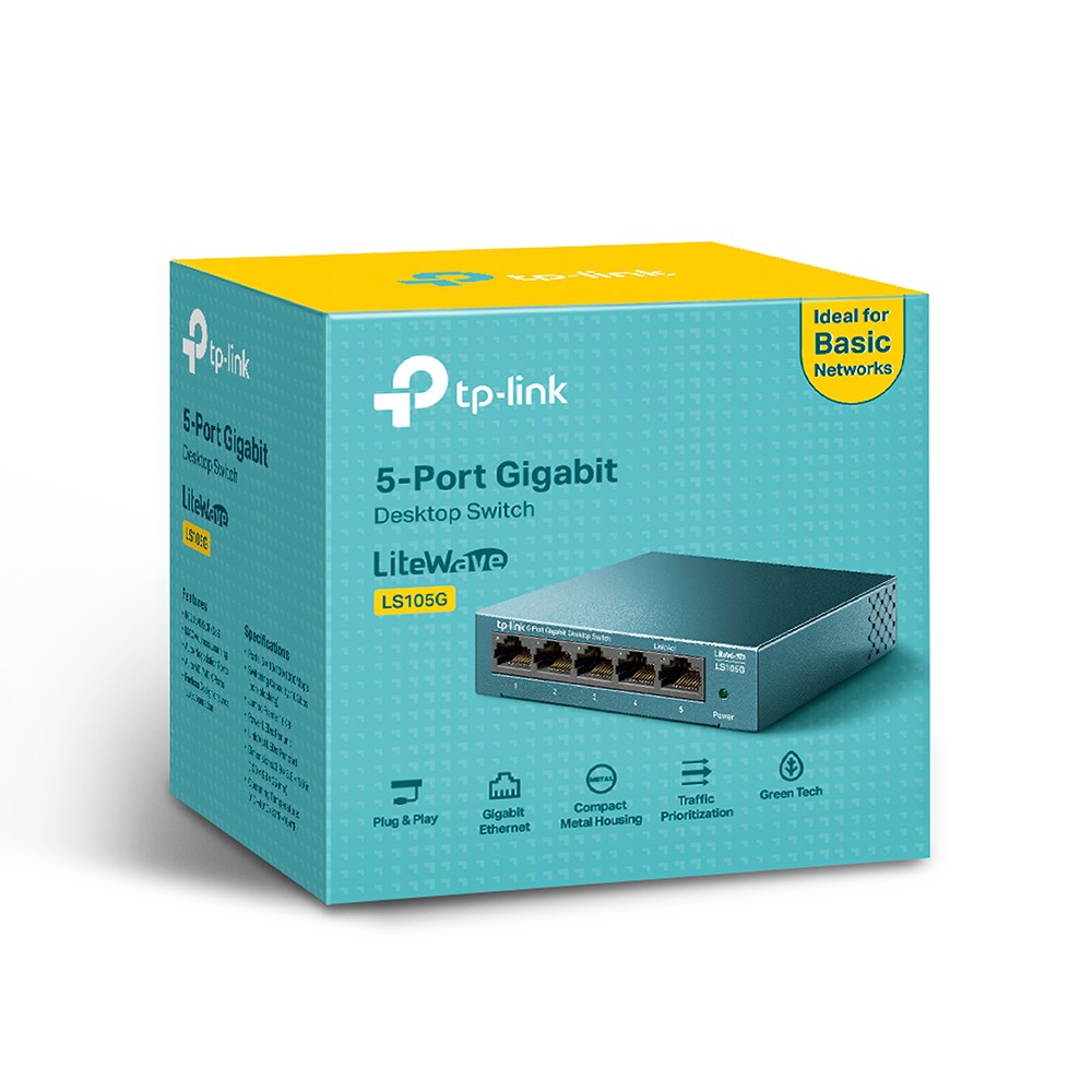 SWITCH HUB MURAH RUMAH KANTOR TPLINK LS105G GIGABIT METAL 5PORT ORI GARANSI LS 105G TP LINK LS105G 5-Port 10/100/1000Mbps Desktop Network Switch TP-LINK LS105G 5-Port 10/100/1000Mbps Desktop Switch TP LINK LS105G 5-Port 10/100/1000Mbps Desktop Network