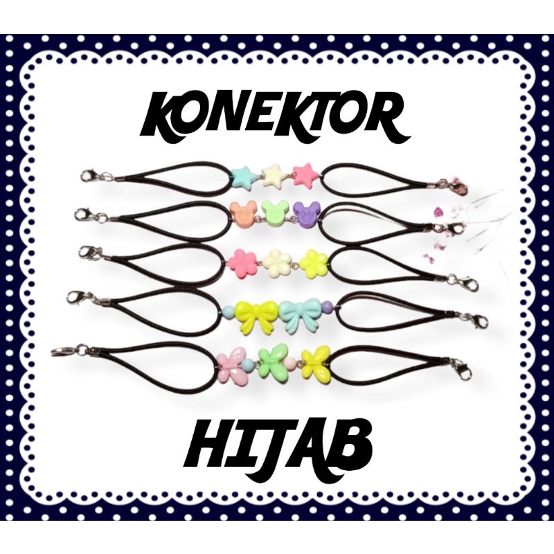 TERMURAH!! COD Konektor Hijab Karet Karakter Manik Mute Lucu Dewasa Anak / Strap Mask / Konektor Hijab 2in1/ Mask Rope / Gantungan Masker / Aksesoris Anak