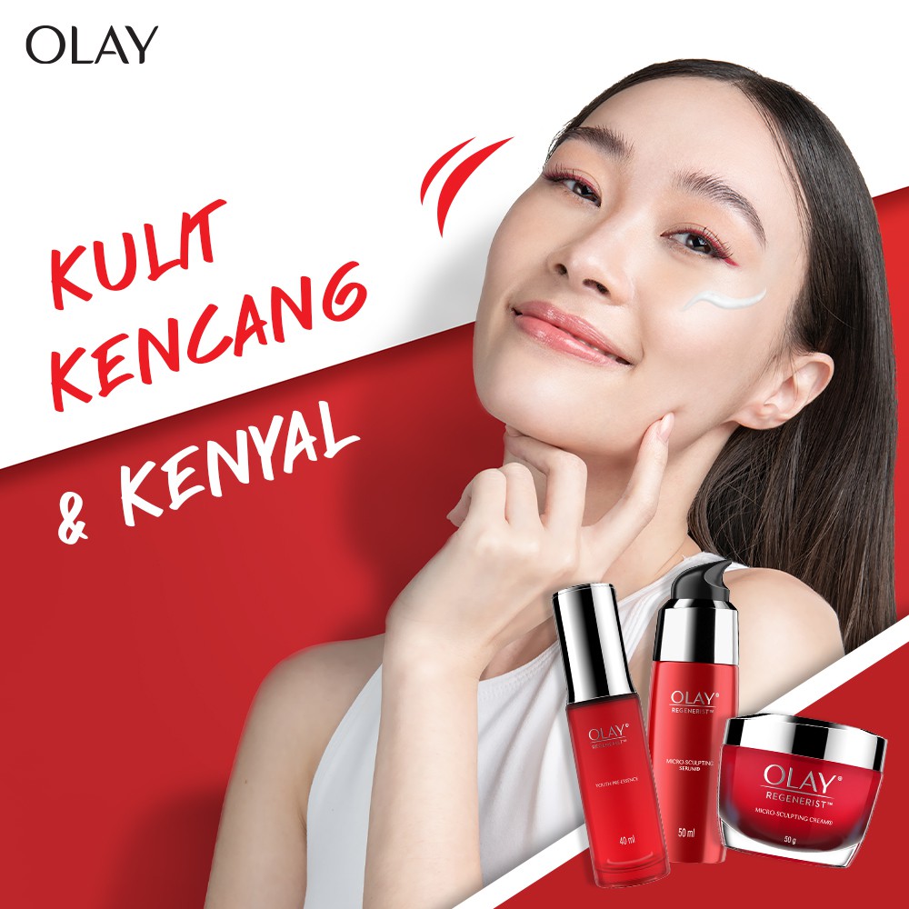 Olay Set Regenerist Niacinamide Skincare Antiaging- Cream Pelembab, Serum Wajah, Cleanser