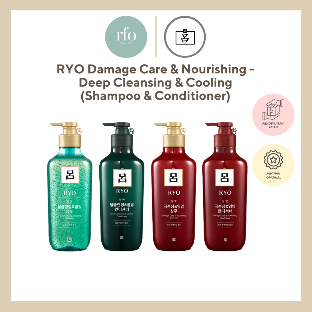 RYO Damage Care &amp; Nourishing - Deep Cleansing &amp; Cooling &amp; Hair Strengthener &amp; Volume (Shampoo &amp; Conditioner)