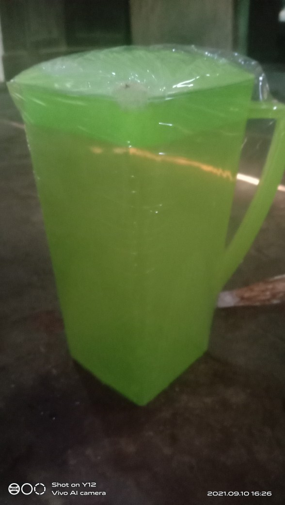 1pc Teko Mini Plastik 1.25 L/ Eskan Plastik/teko Air Minum/ Water Jug/ Teko Segi Aprikot S Lemony