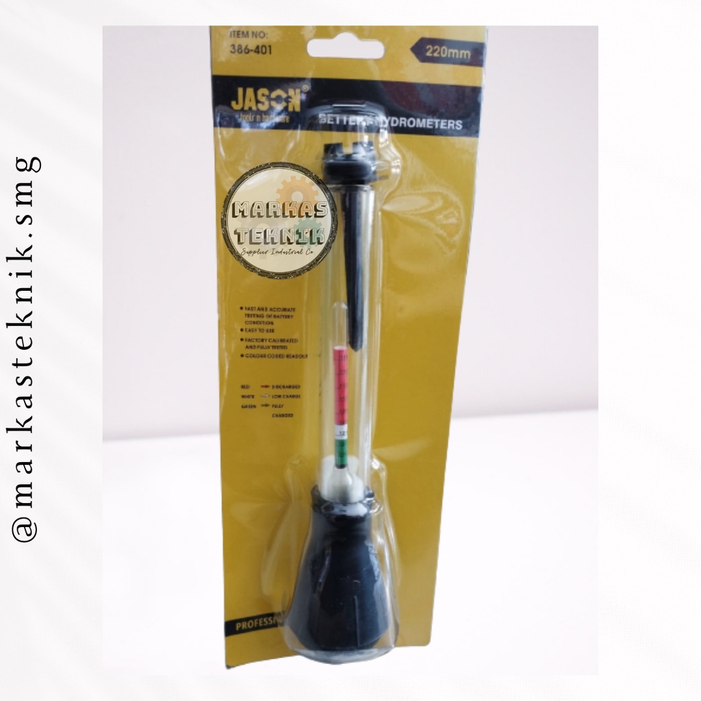JASON Hydrometer Aki 220mm - Alat Tester Aki - Accu Hydrometer