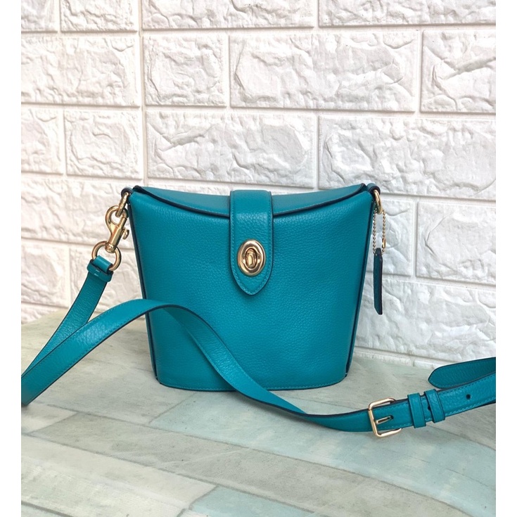 Coach C2814 Addie  Crossbody Teal Green