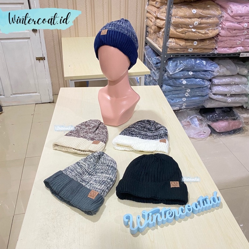 Topi kupluk pria beanie hat winter musim dingin naik gunung hangat import men cap penghangat kepala