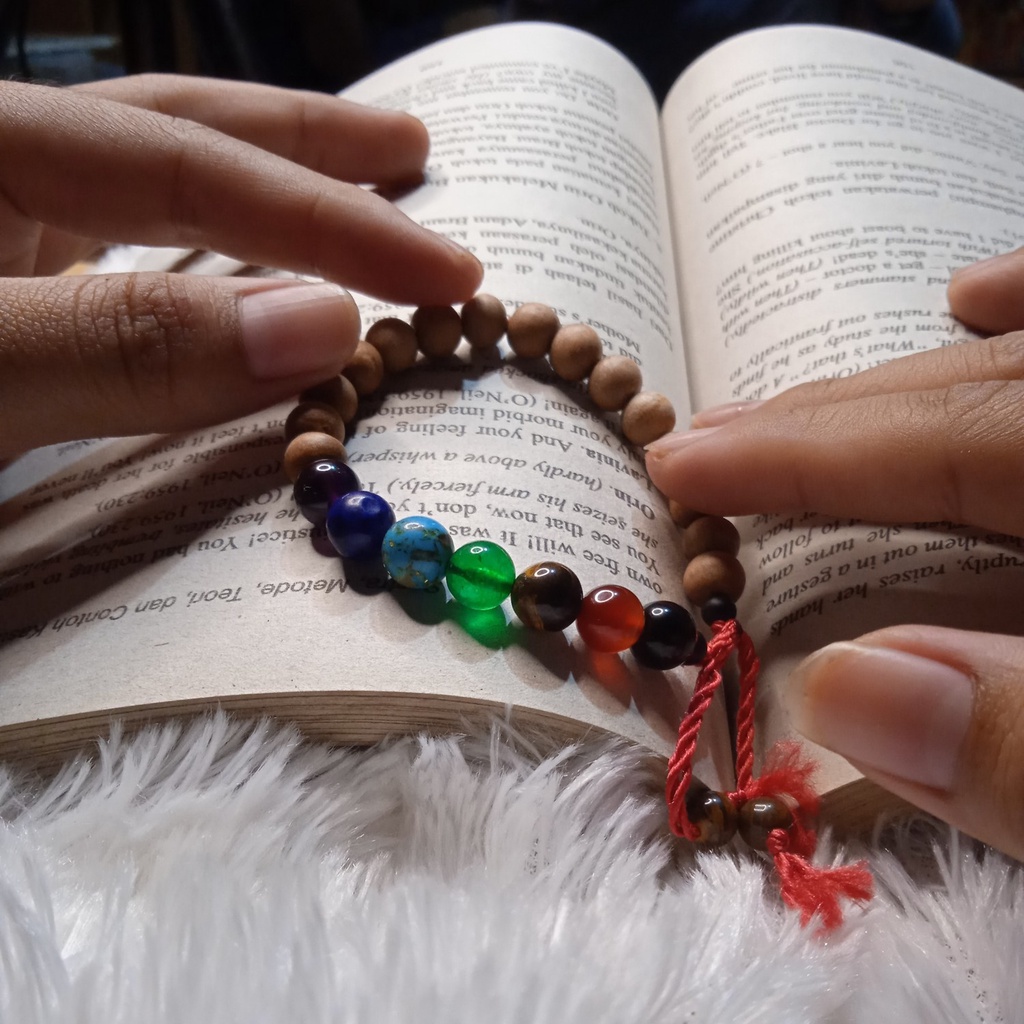 Gelang Kayu Cendana 7 Chakra Original Premium Handmade