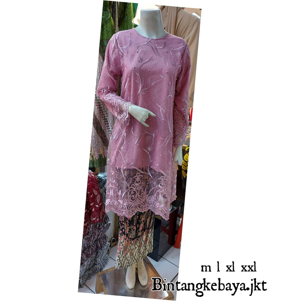 TERBARU SET TUNIK TULLE MUTIARA BORDIR / SET TUNIK PESTA / SET TUNIC TULLE MUTIARA BORDIR