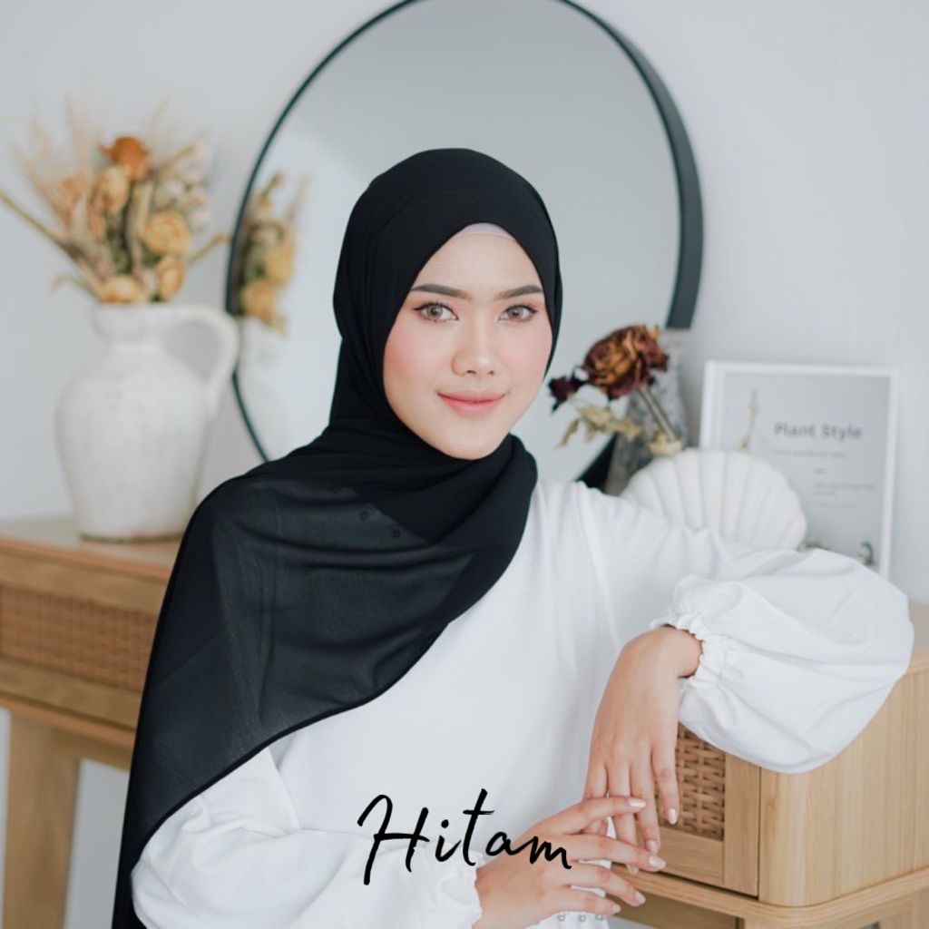 [PROMO] PASHMINA CERUTY BABYDOL / JILBAB / TERMURAH / PASHMINA / KERUDUNG PASHMINA CRUTY / GOJEK/OCD-CERUTY HITAM