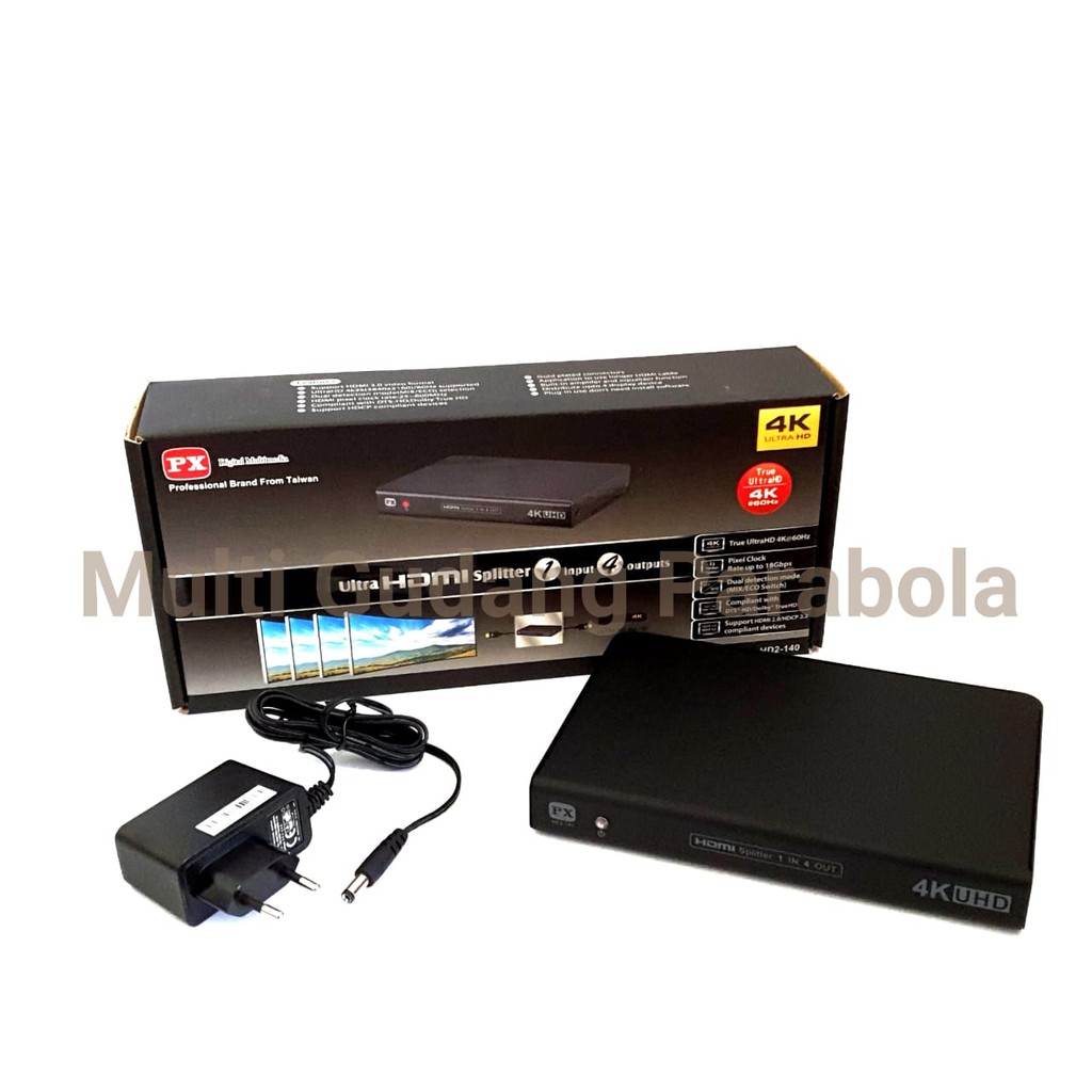 PX HDMi Splitter HD2 140 1input 4 output support UHD 4k