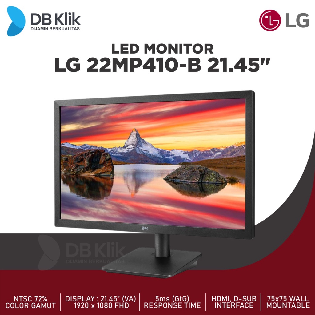 LED Monitor LG 22MP410-B 21.45&quot; VA 75Hz FHD HDMI D-Sub - LG 22MP410