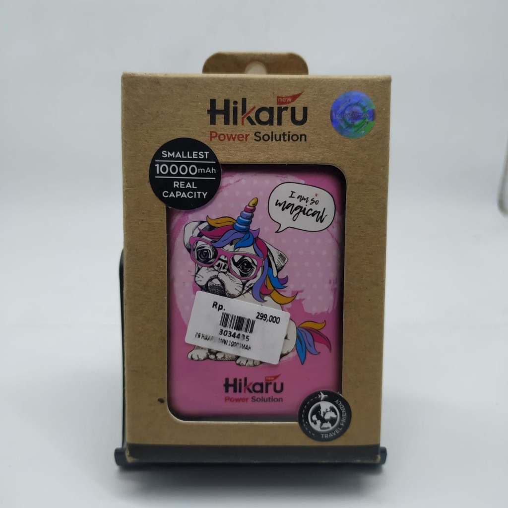 POWERBANK MINI 10000MAH REAL CAPACITY HIKARU MOTIF KARTUN ORIGINAL GARANSI 1TAHUN