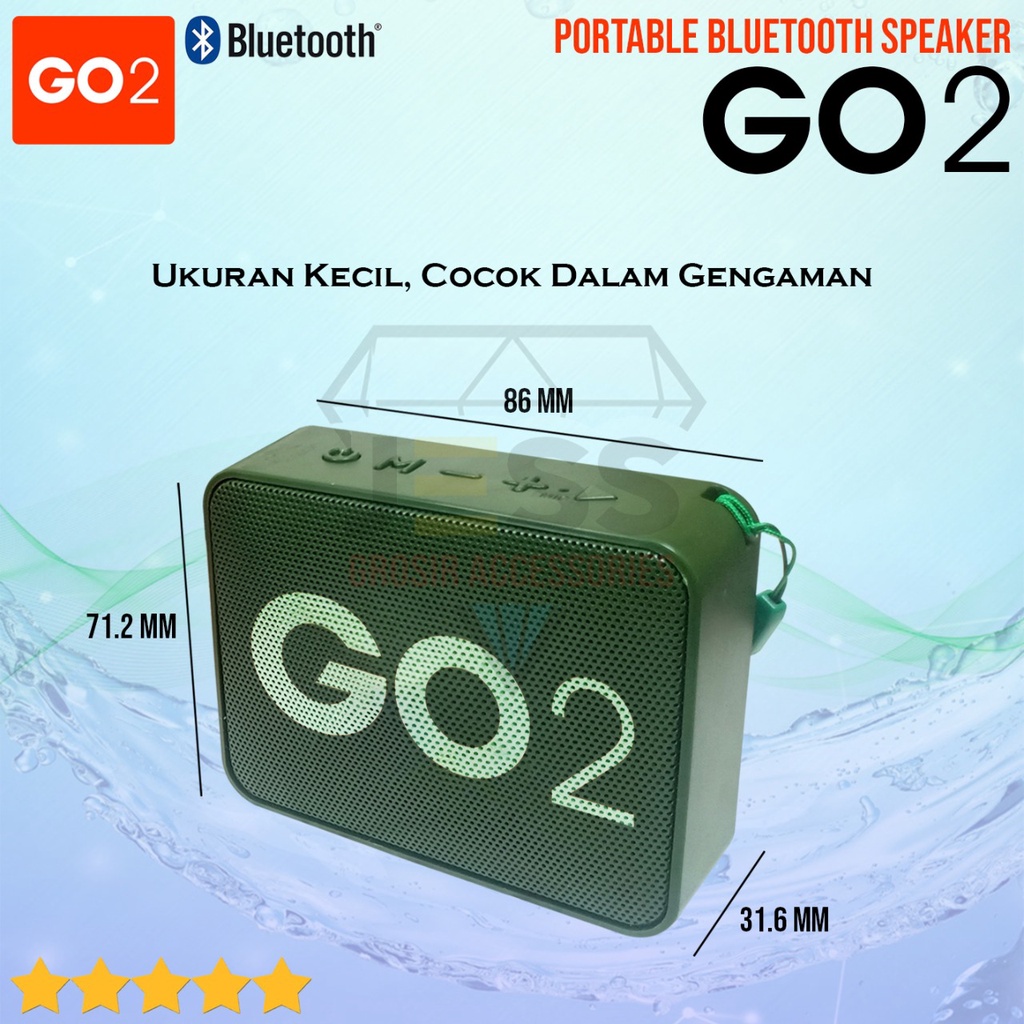 Speaker Bluetooth ERRLY GO2 Speker Portable Mini Wireless GO 2 / TG166 XTRA BASS