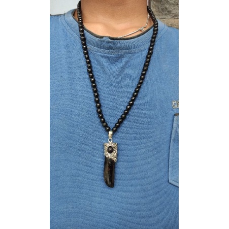 KALUNG AKAR BAHAR TALI ARUS HITAM/KALUNG TALI ARUS ASLI/KALUNG PRIA/KALUNG LIONTIN AKAR BAHAR