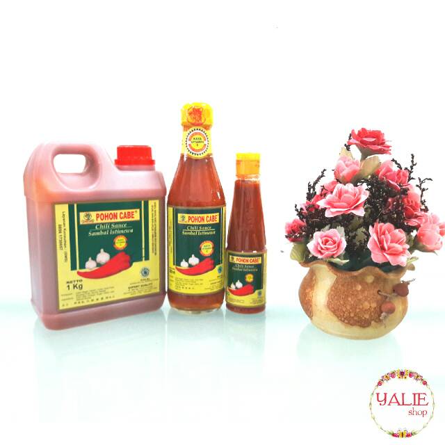

Best Seller - 1 Kg + 330Ml + 140Ml Paket Super Hemat Saus Sambal Pohon Cabe - Tnp Bubble