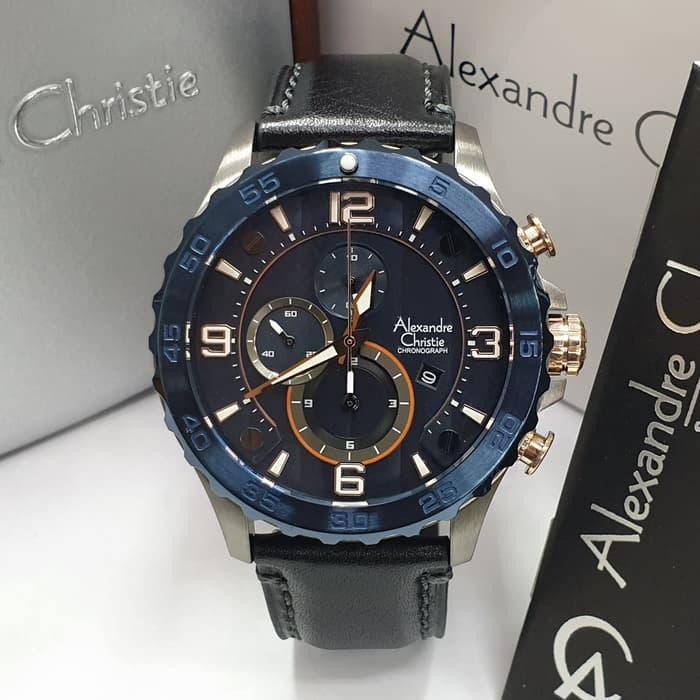 Alexandre Christie AC 6505 Soft Black Blue Cowok Alexandre Christie AC6505 127% original