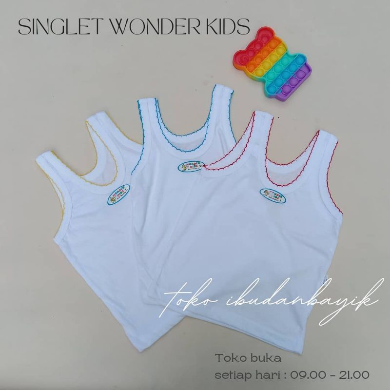 SINGLET WONDER KIDS | Wonderkids singlet kaos kutang pakaian dalam