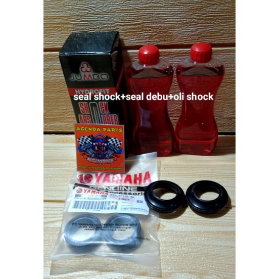 paket hemat seal shock depan-seal debu-oli shock jumbo-mio-xride-Lexi- jupiter-pnp semua bebek matic yamaha