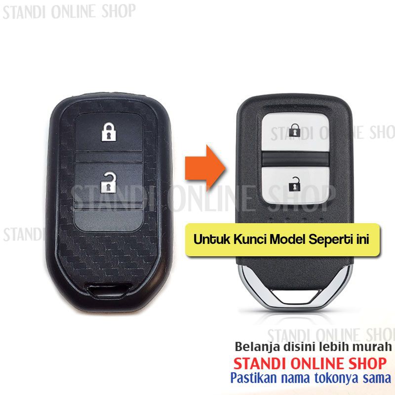 Kondom Kunci Silikon Carbon Remote Smartkey Honda HRV BRV CRV