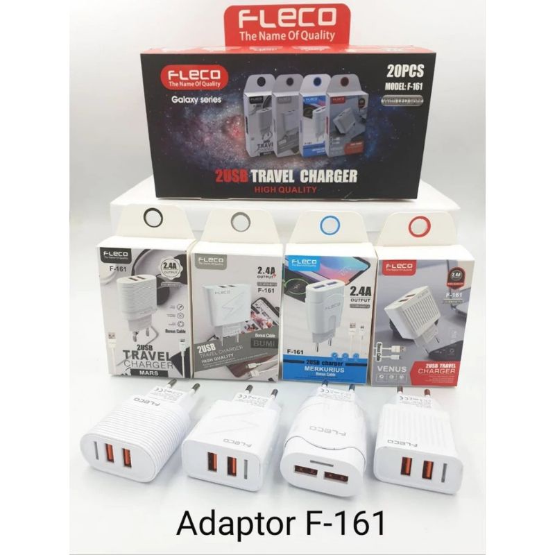 Travel Charger Fleco F-161 Casan Fleco F-161 2Usb 2.4A