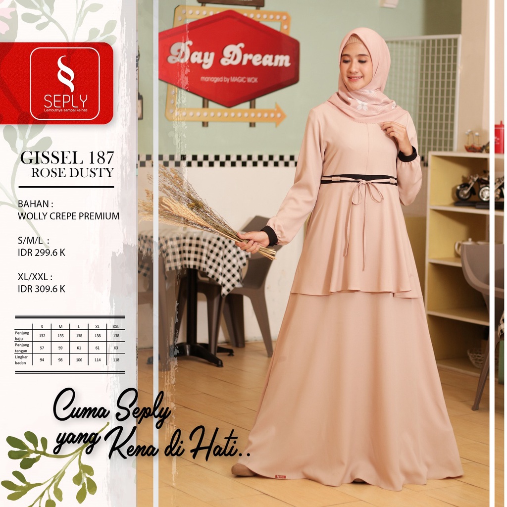 GAMIS TERBARU 2021 SEPLY GISSEL 187 ROSE DUSTY