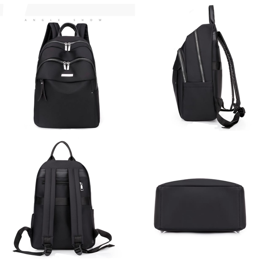 TAS RANSEL WANITA ANTI AIR IMPORT HITAM NURTURA TA380B5 BACKPACK PUNGGUNG SEKOLAH KERJA CEWEK KOREA