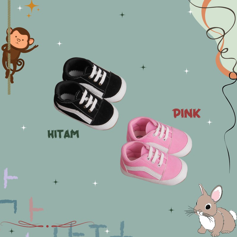 Sepatu Baby Unisex Usia 0-9 Bulan Lucu dan Ringan NB