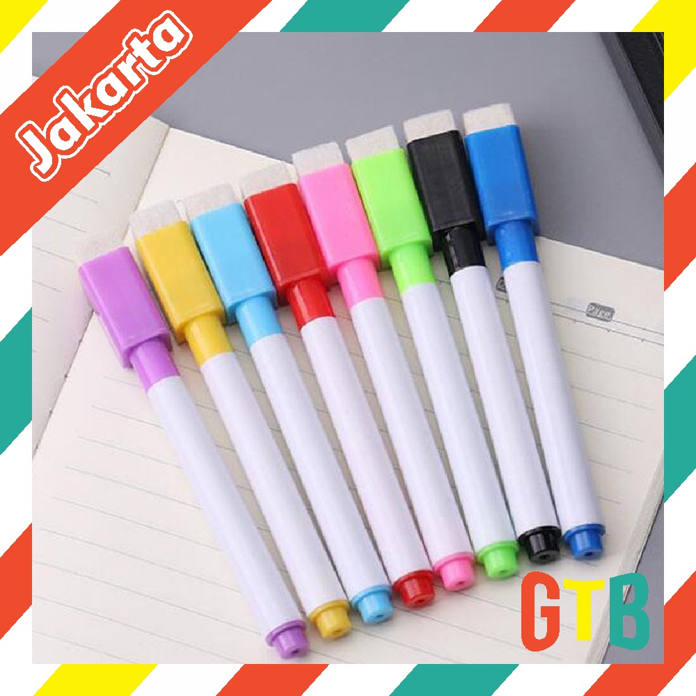 ❤GTB❤ Spidol penghapus / Whiteboard Marker / Dapat dihapus / Tinta Hitam / Wipe and clean S001