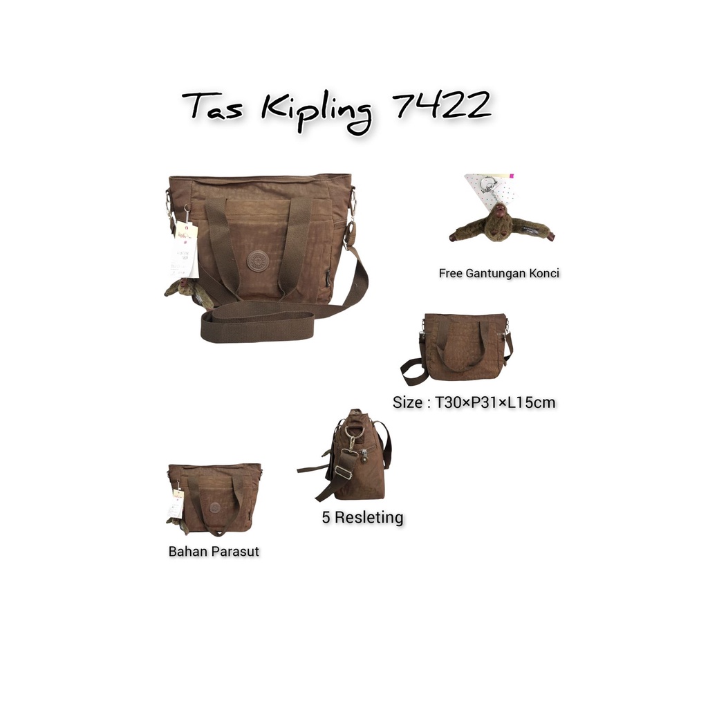 Tas sandang wanita import berbahan nilon parasut bisa selempang #7422