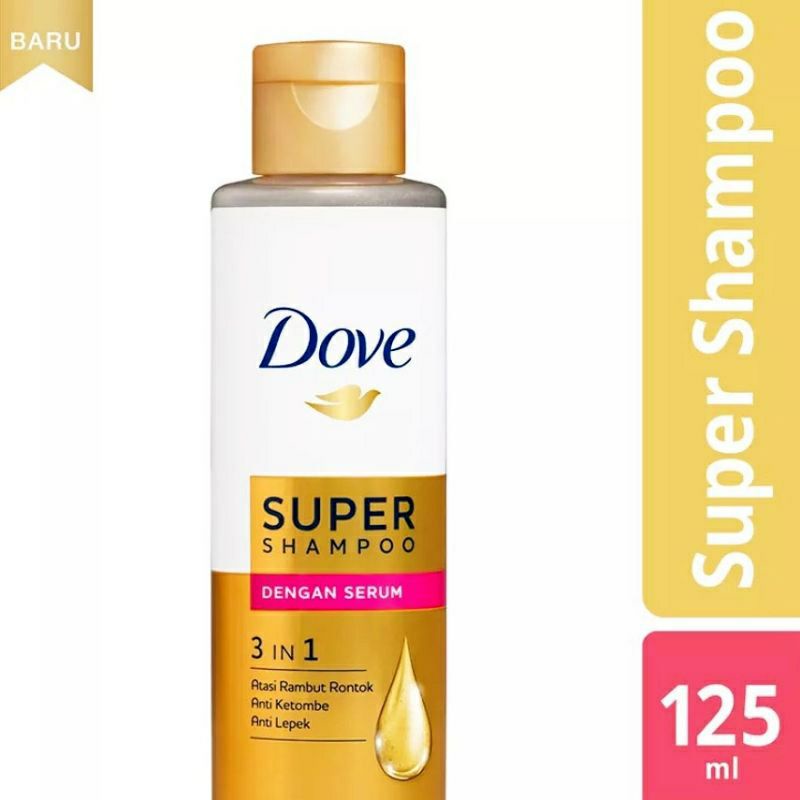 Jual Dove Super Shampoo Dengan Serum [125ml]/ Anti Rontok Anti Ketombe