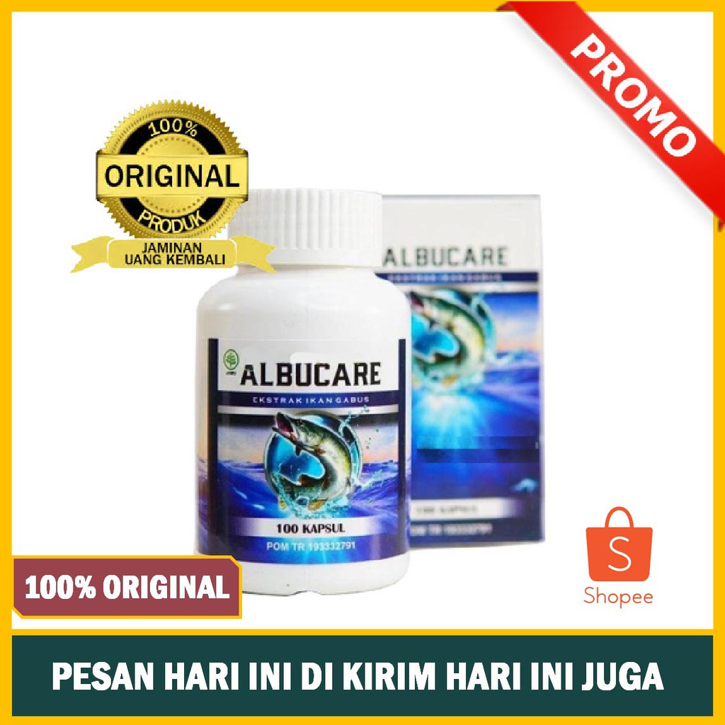 Albucare Obat Kapsul Ekstrak Ikan Gabus - Albumin Ikan Gabus 100% Original - BPOM