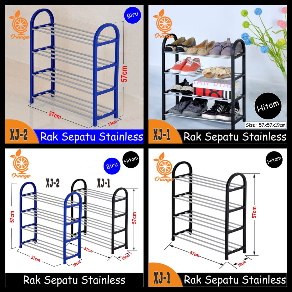 Rak Serbaguna Sepatu Dapur Multifungsi 4 Susun Stainless Steel