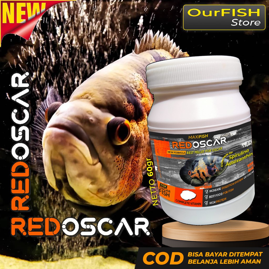 OURFISH - Pakan Ikan Oscar Pelet Makanan Premium Tiger Albino Batik Paris Tembaga Slayer Redoscar
