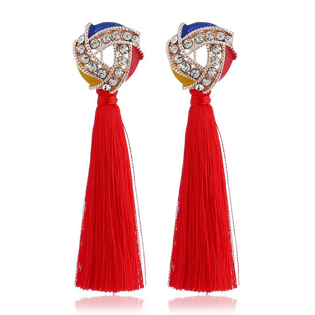 LRC Anting Tusuk Fashion Tassel Decorated Earrings