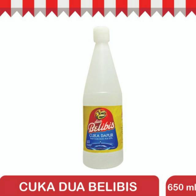 Cuka Dapur Dua Belibis 650 ML Acid Food Grade Botol Besar 650ml GRAB Only