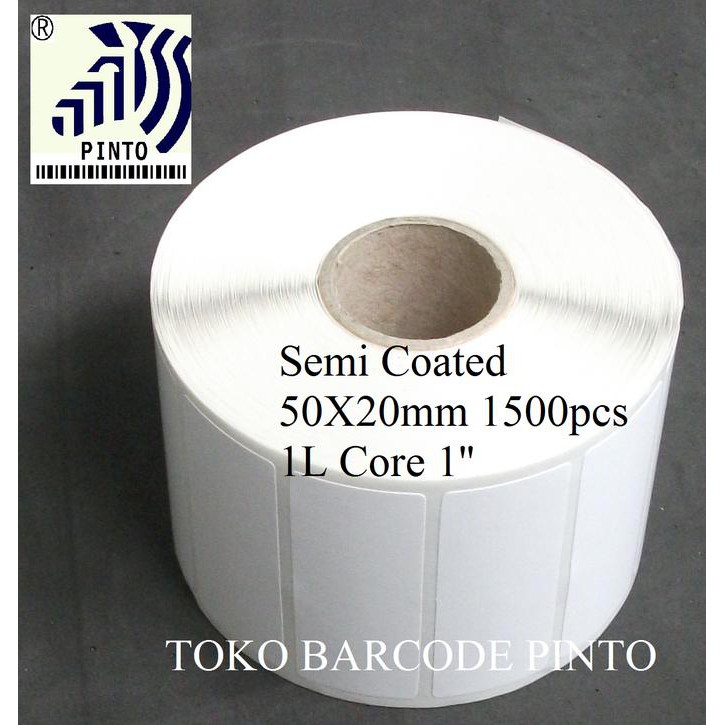 

FREEONGKIR 50X20mm 1Line 1500pcs Core1" gap2mm,Semi coated Label Sticker Barcode ZD213