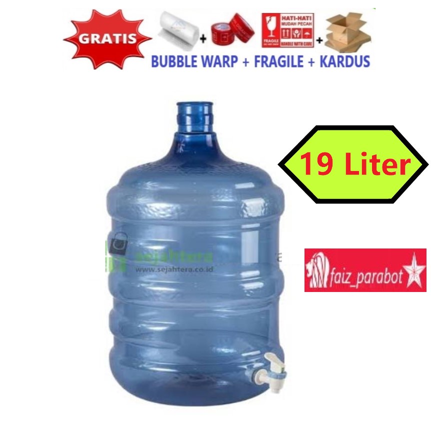 GALON PET 19 LITER DENGAN KRAN