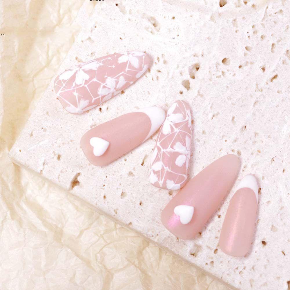 Mxbeauty 3D Nail Art Perhiasan Lucu Putih Manicure Resin Nail Drills Aksesoris Kuku Set