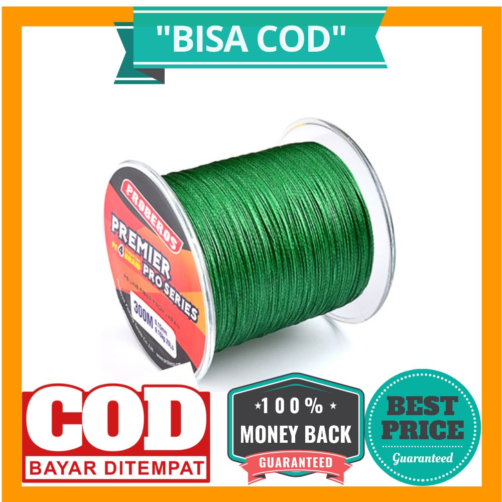 TaffSPORT Benang Pancing Premier Pro Series Braided Thick 0.14mm - Green