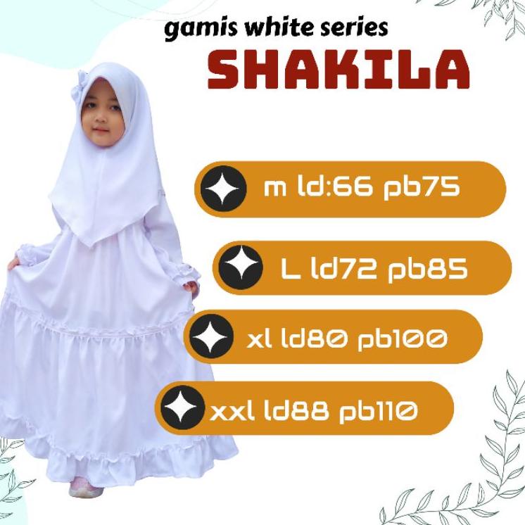 Recomended.. gamis anak perempuan putih polos manasik umur 3 sampai 10 tahun