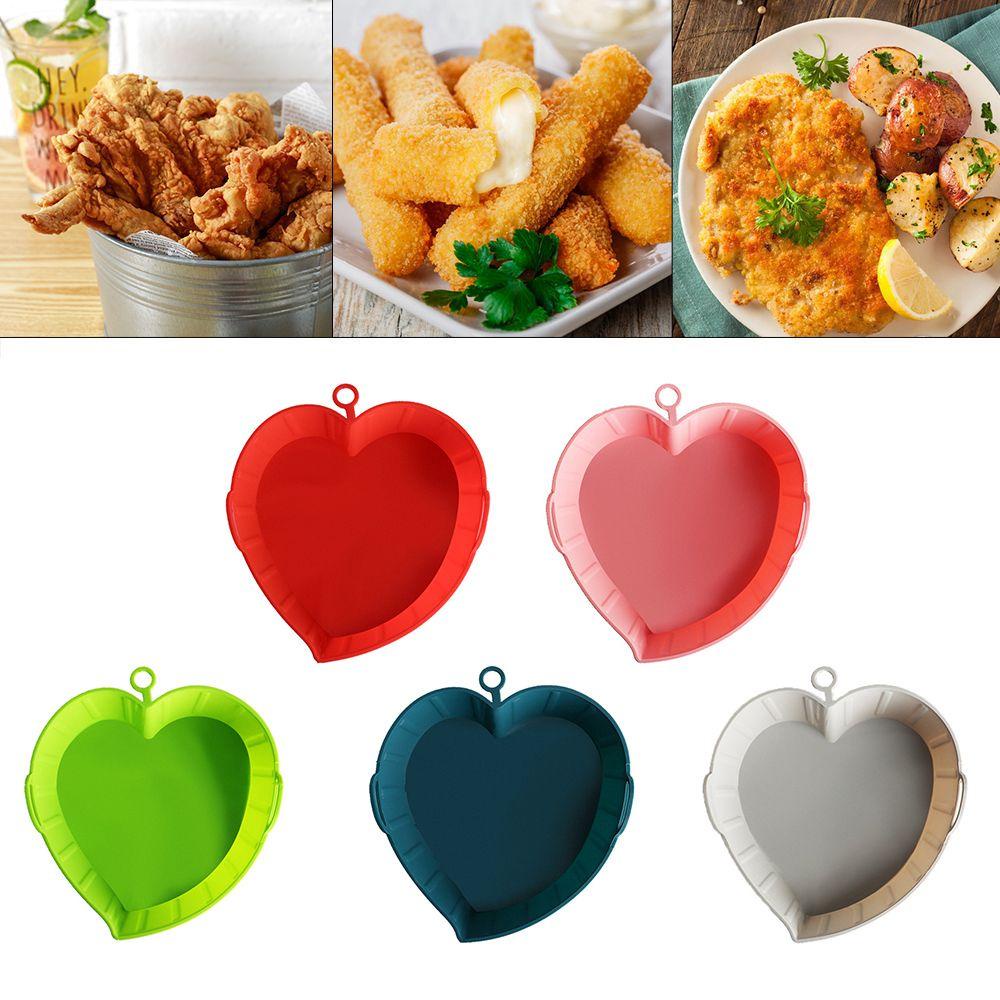 Top Silicone Pot Pizza Plate Pengganti Masak Reusable AirFryer Aksesoris Bentuk Daun