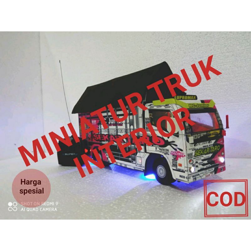 MINIATUR TRUK OLENG SEKARTARO PINK REMOT CONTROL