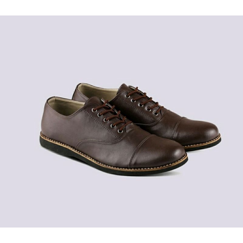 OXFORD JUMBO Sepatu Pantofel Pria 44-48 Kulit Sepatu Kerja Kantoran Pesta Size JUMBO Brown, 47