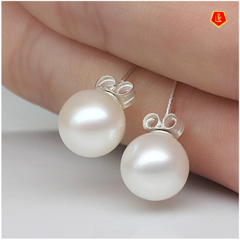 [Ready Stock]Elegant Pearl Stud Earrings