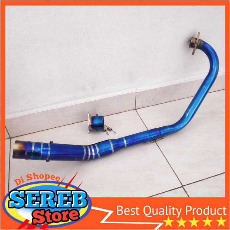 Leher knalpot plus adaptop bluemoon satria fu vixion cb new verza cb150r old