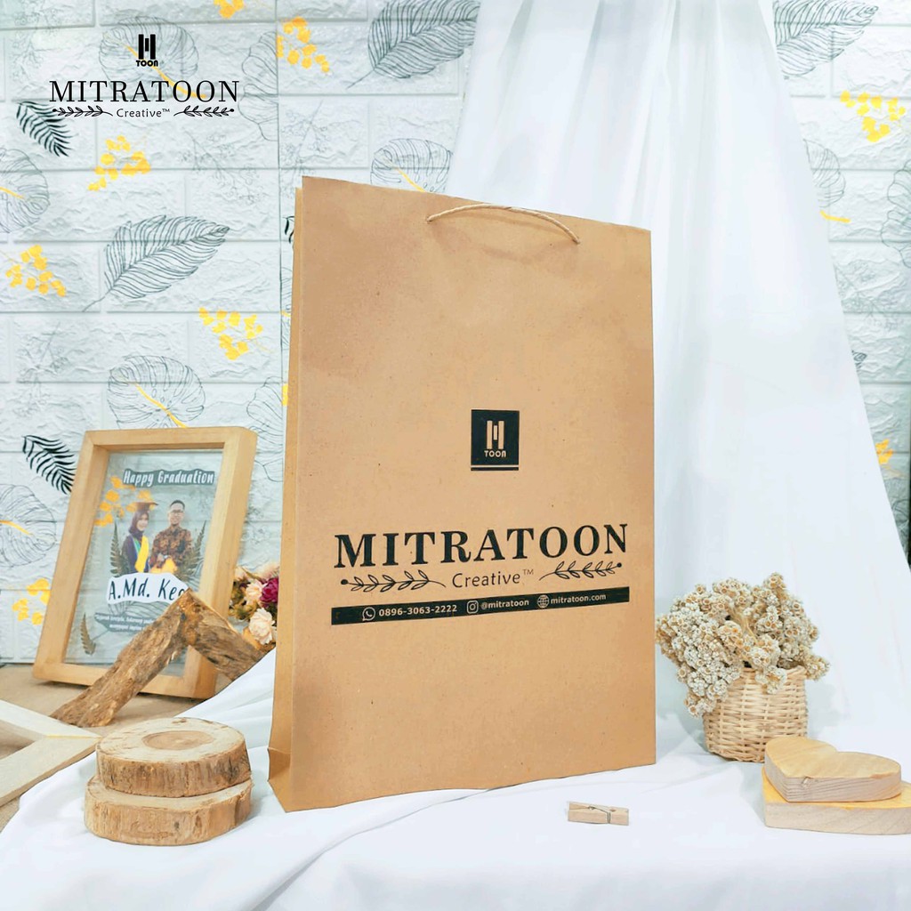 

Paper Bag Kado Bingkai Frame MITRATOON Creative Ukuran A4 ( 38x26x6 )