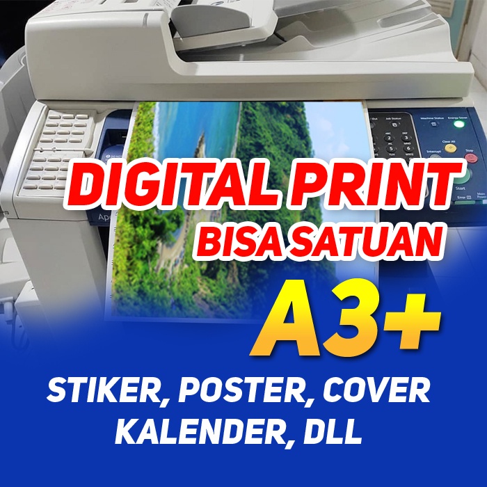 

Cetak Poster, Kalender, Stiker, A3+ Digital Print Bisa Satuan