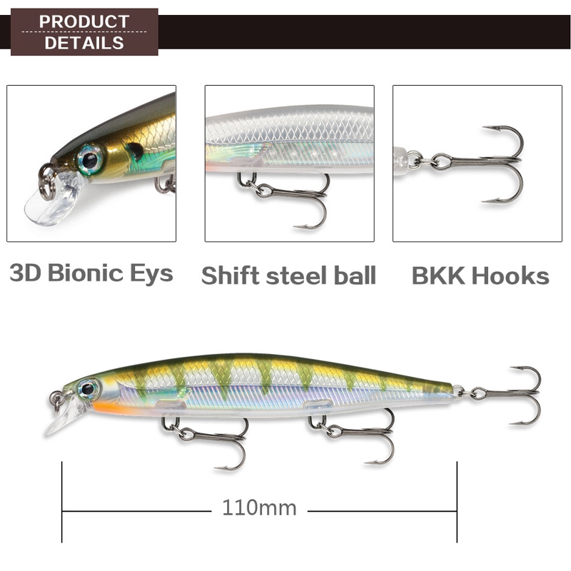 Fishing Lure Hard Bait 11cm13g Ikan Kecil Crank umpan Wobblers Bass Carp Lures Berenang umpan